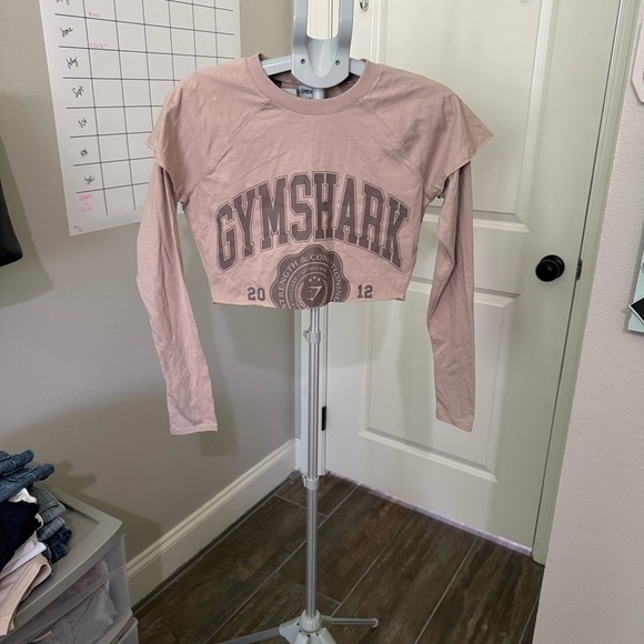 Gymshark Dusty Pink Long Sleeve Crop Top - Picture 7 of 7